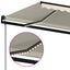 markise m. LED + vindsensor 600x350 cm automatisk cremefarvet