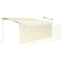 markise m. gardin 3,5x2,5 m manuel betjening cremefarvet