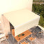 markise m. gardin 4,5x3 m manuel betjening cremefarvet