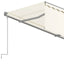 markise m. gardin 3x2,5 m automatisk betjening cremefarvet