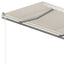 foldemarkise m. stolper 3,5x2,5 m manuel betjening cremefarvet