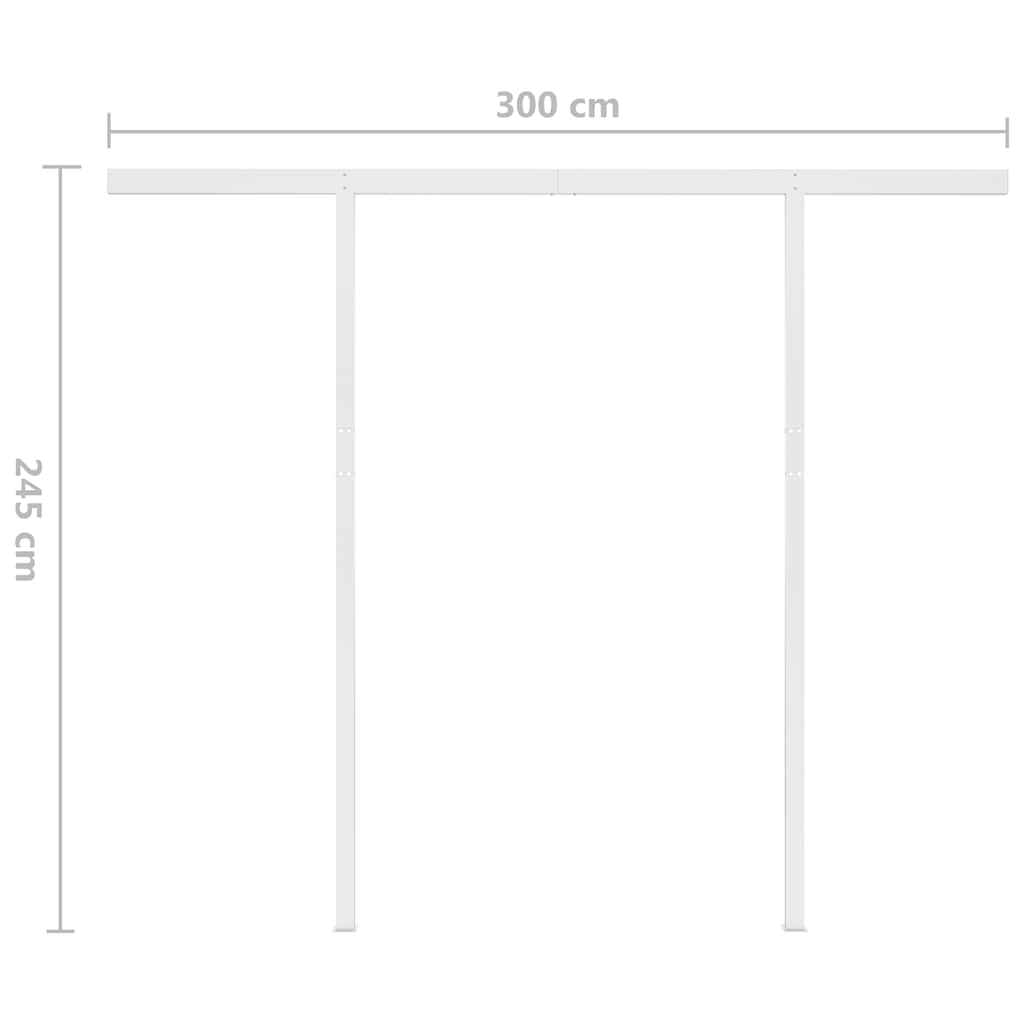 foldemarkise m. stolper 3,5x2,5 m manuel betjening antracit