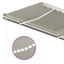 markise m. LED-lys 3,5x2,5 m manuel betjening cremefarvet
