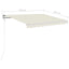 markise m. LED-lys 3,5x2,5 m manuel betjening cremefarvet