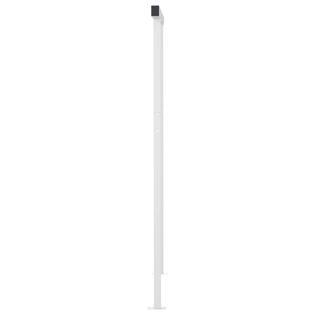 markise m. LED-lys + vindsensor 3,5x2,5 m automatisk blå + hvid