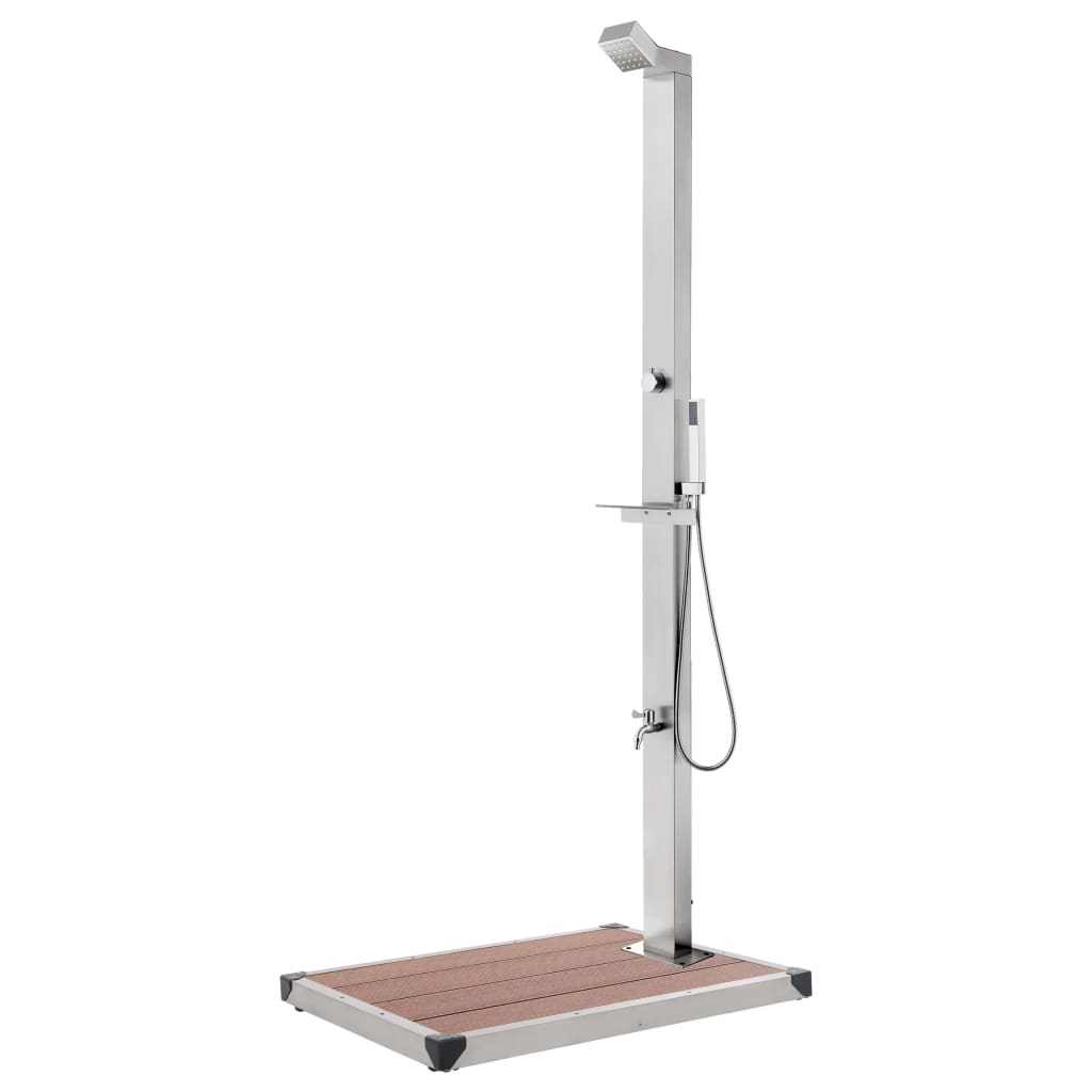 havebruser med brun bund 225 cm rustfrit stål billede