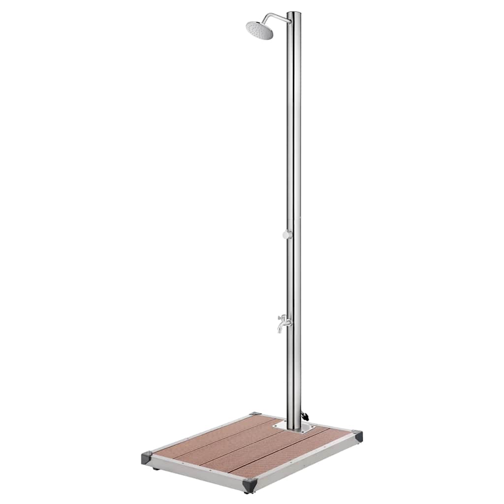 havebruser med brun bund 220 cm rustfrit stål billede