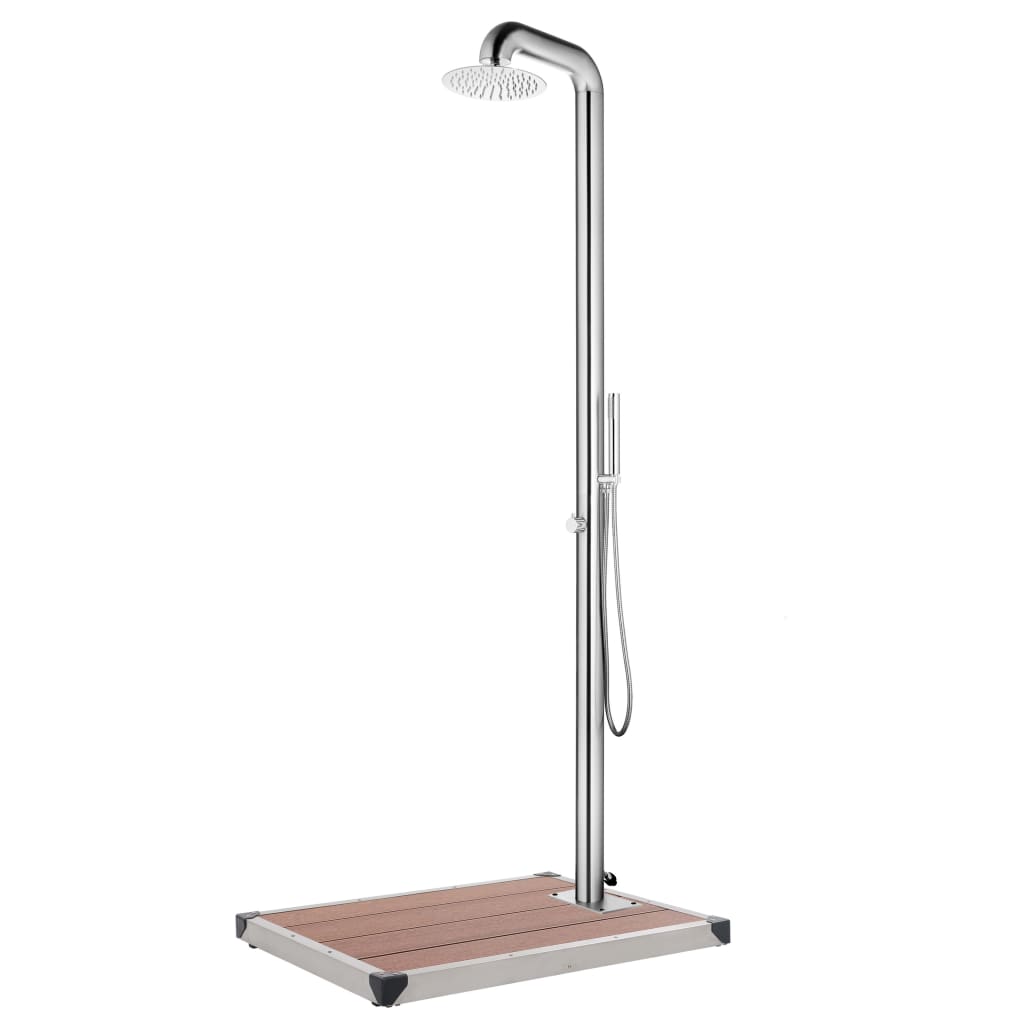 havebruser med brun bund 230 cm rustfrit stål billede