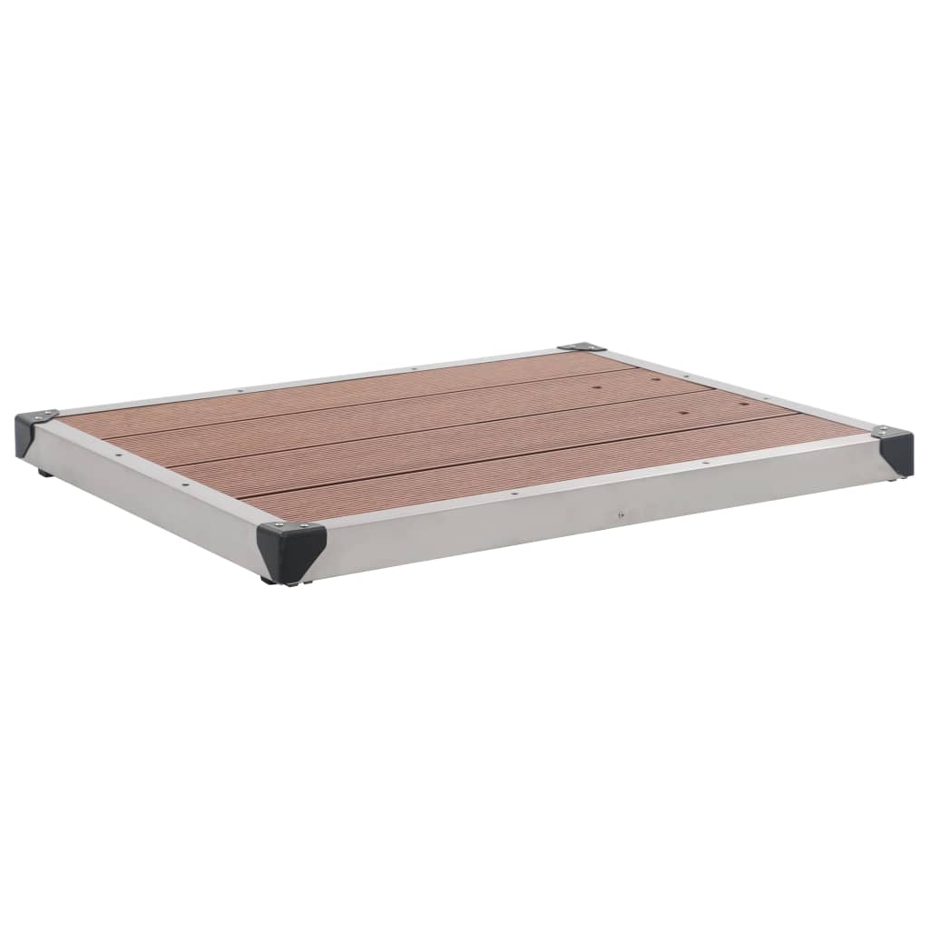 havebruser med brun bund 230 cm rustfrit stål