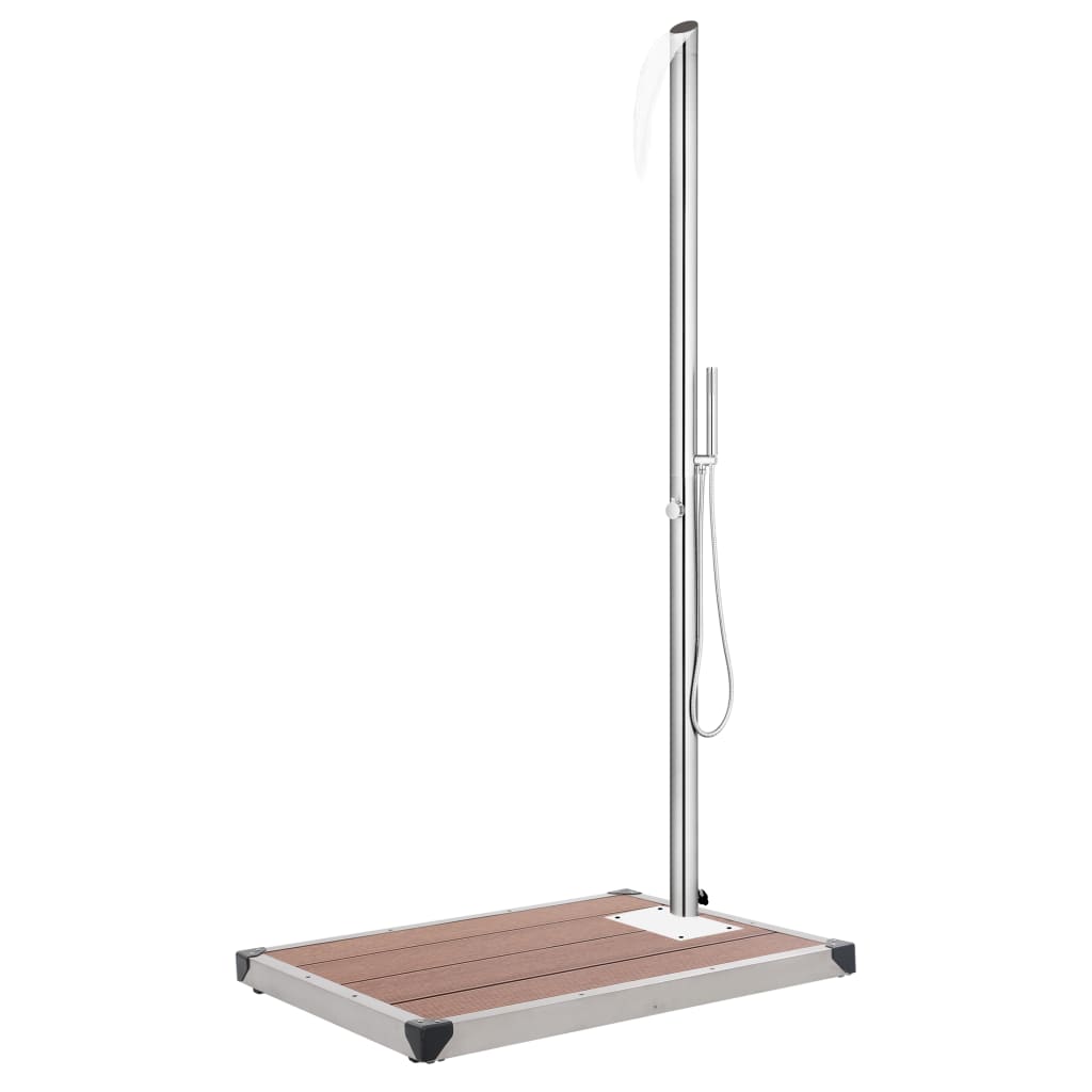 havebruser med brun bund 225 cm rustfrit stål billede
