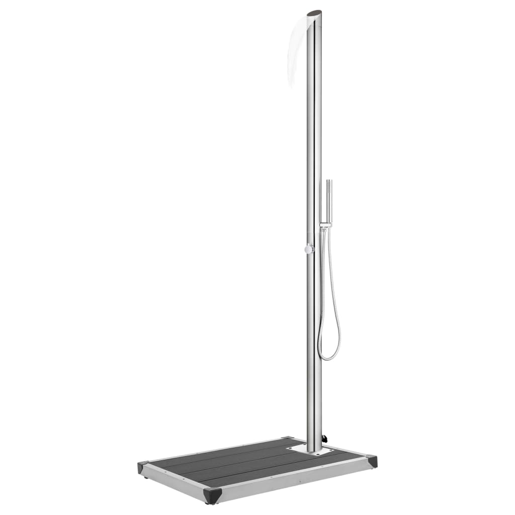 havebruser med grå bund 225 cm rustfrit stål billede
