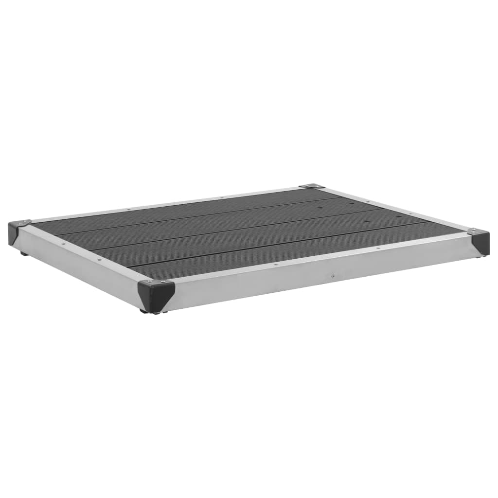 havebruser med grå bund 225 cm rustfrit stål