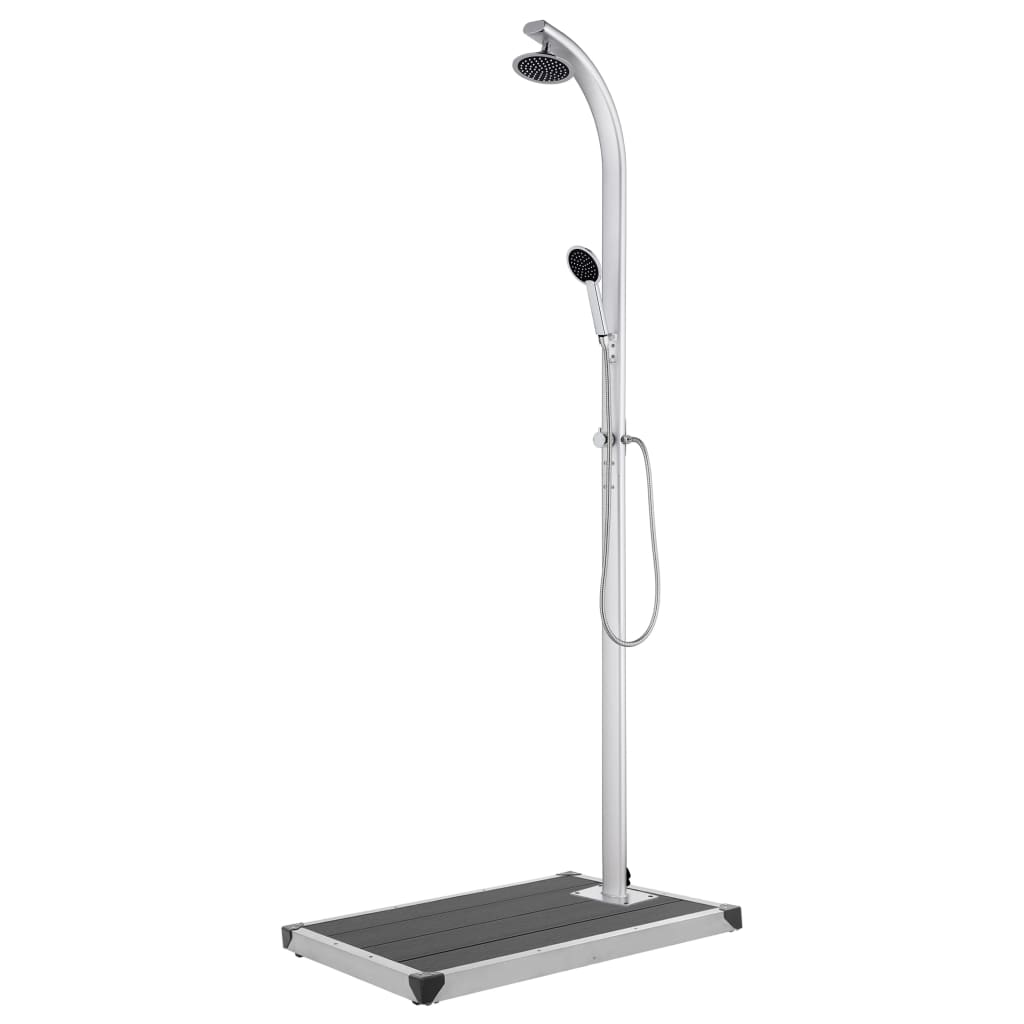 havebruser med grå bund 220 cm aluminium billede
