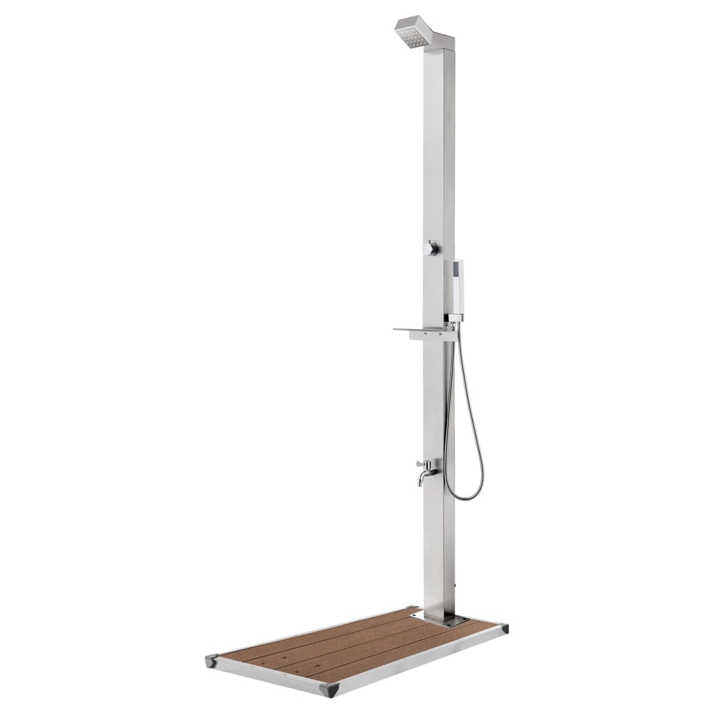 havebruser med brun bund 225 cm rustfrit stål billede