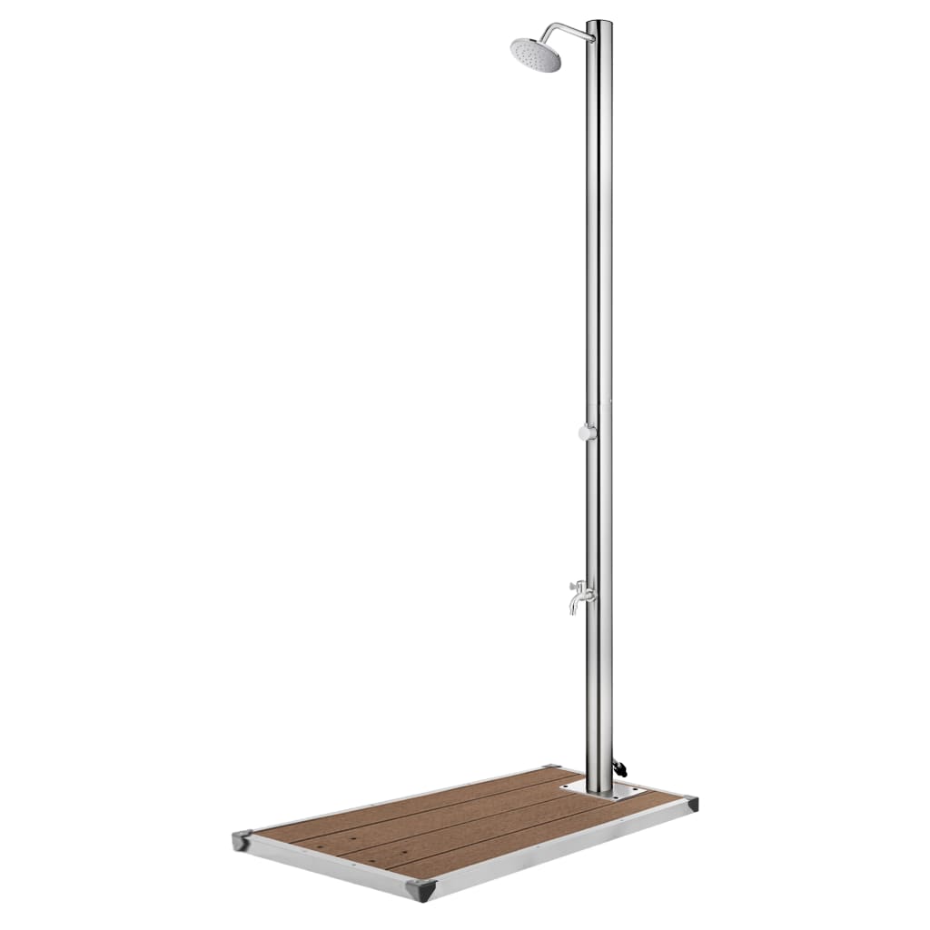havebruser med brun bund 220 cm rustfrit stål billede