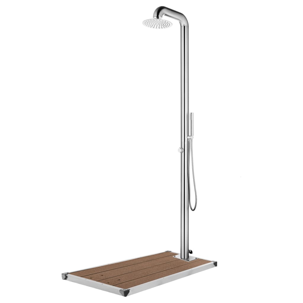havebruser med brun bund 230 cm rustfrit stål billede