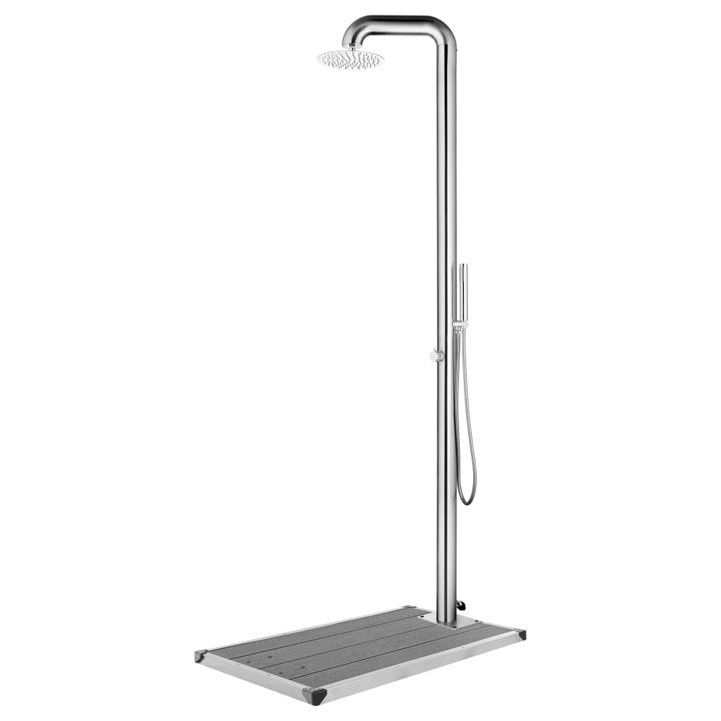 havebruser med grå bund 230 cm rustfrit stål billede