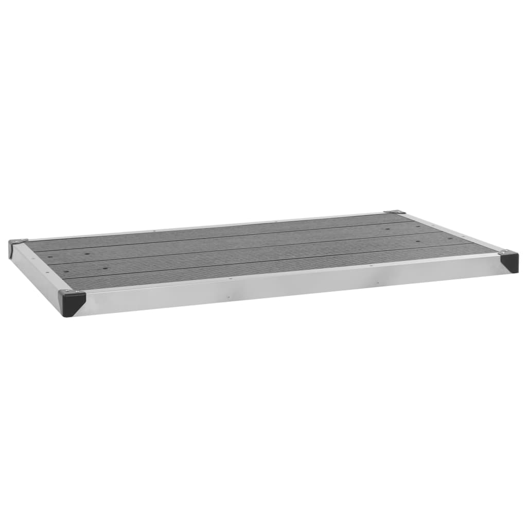 havebruser med grå bund 225 cm rustfrit stål