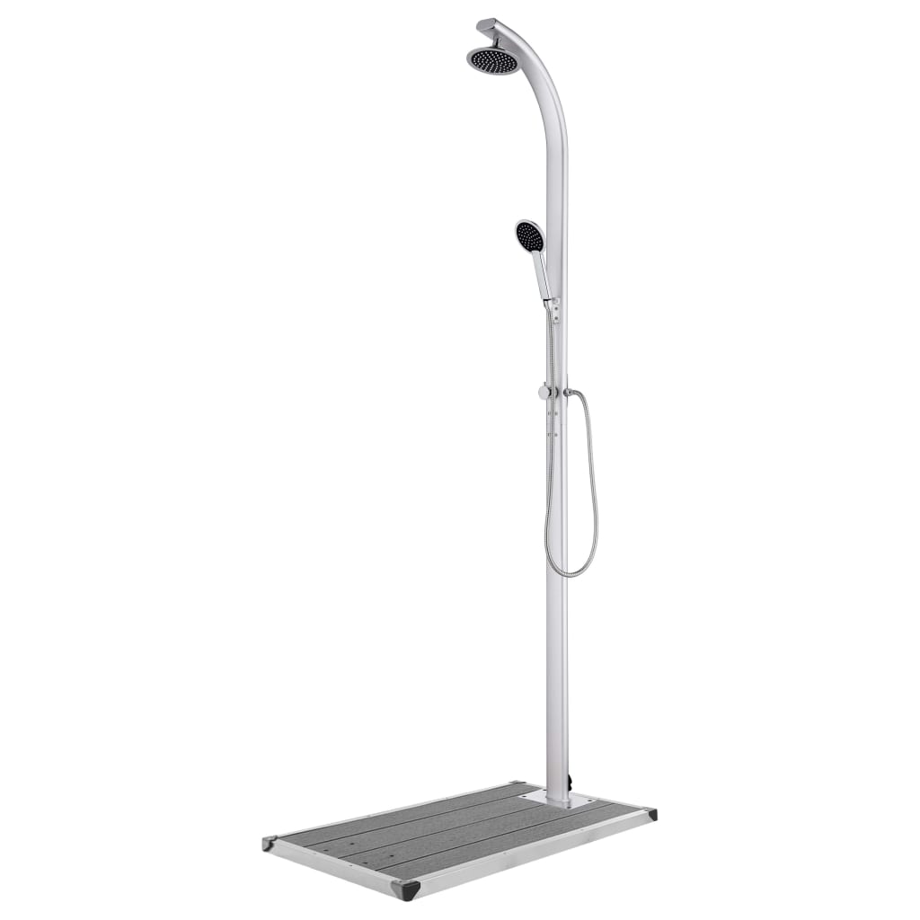 havebruser med grå bund 220 cm aluminium billede