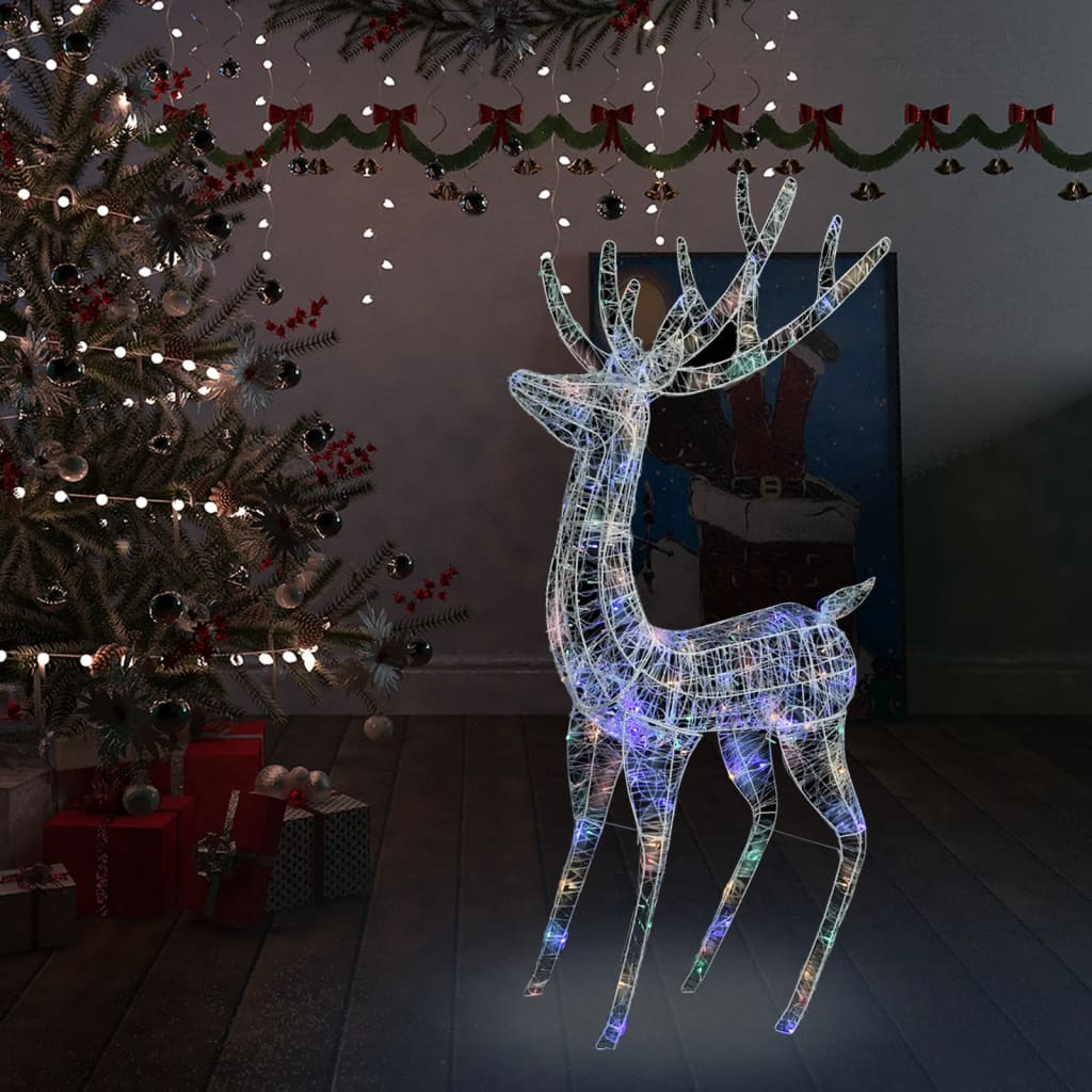julerensdyr XXL 180 cm 250 LED'er akryl flerfarvet
