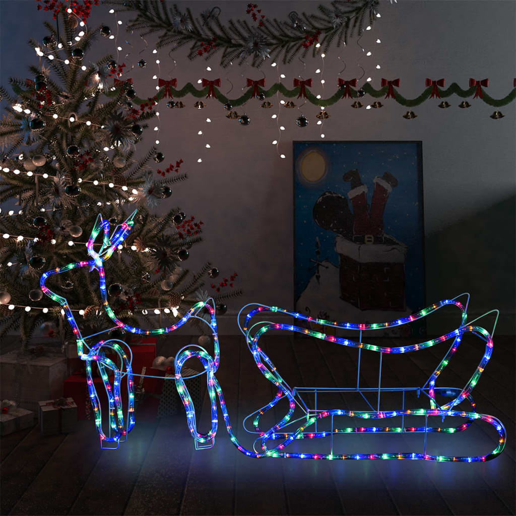 rensdyr og kane udendørs juledekoration 252 LED'er