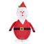 dekorativ julemandsfigur m. LED-lys 90 cm luksuriøst stof