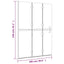 foldbar bruseafskærmning 100x140 cm sikkerhedsglas hvid