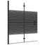 foldbar bruseafskærmning 120x140 cm sikkerhedsglas sort