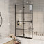 foldbar bruseafskærmning 80x140 cm sikkerhedsglas sort