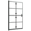 foldbar bruseafskærmning 80x140 cm sikkerhedsglas sort