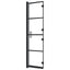 foldbar bruseafskærmning 80x140 cm sikkerhedsglas sort