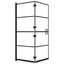 foldbar bruseafskærmning 120x140 cm sikkerhedsglas sort