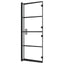 foldbar bruseafskærmning 120x140 cm sikkerhedsglas sort