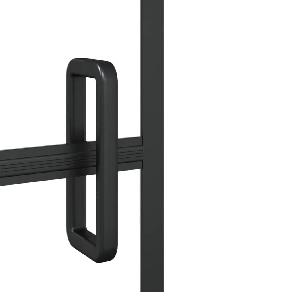 foldbar bruseafskærmning 120x140 cm sikkerhedsglas sort