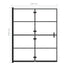 foldbar bruseafskærmning 120x140 cm sikkerhedsglas sort