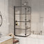 foldbar bruseafskærmning 120x140 cm sikkerhedsglas sort