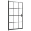 bruseafskærmning 80x140 cm sikkerhedsglas sort