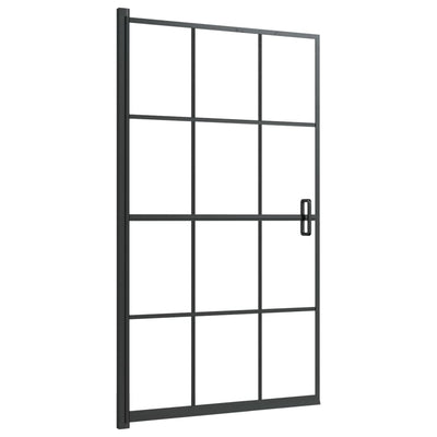 bruseafskærmning 80x140 cm sikkerhedsglas sort