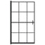 bruseafskærmning 80x140 cm sikkerhedsglas sort