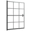 bruseafskærmning 100x140 cm sikkerhedsglas sort
