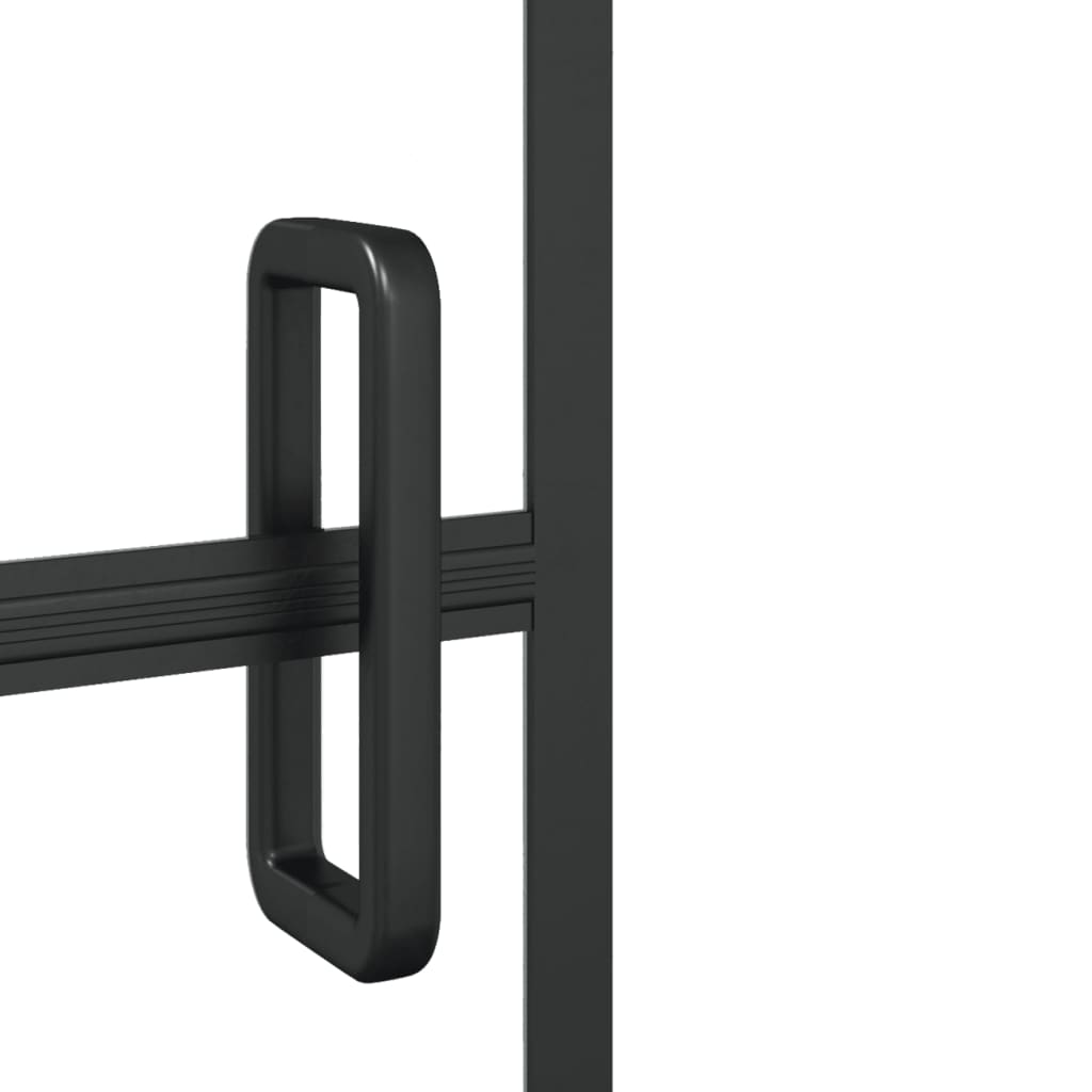 bruseafskærmning 116x140 cm sikkerhedsglas sort