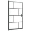 bruseafskærmning 80x140 cm sikkerhedsglas sort