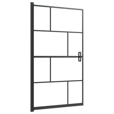 bruseafskærmning 80x140 cm sikkerhedsglas sort
