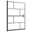 bruseafskærmning 100x140 cm sikkerhedsglas sort