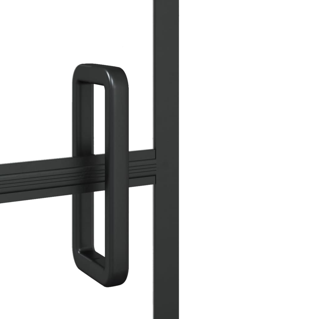 bruseafskærmning 100x140 cm sikkerhedsglas sort
