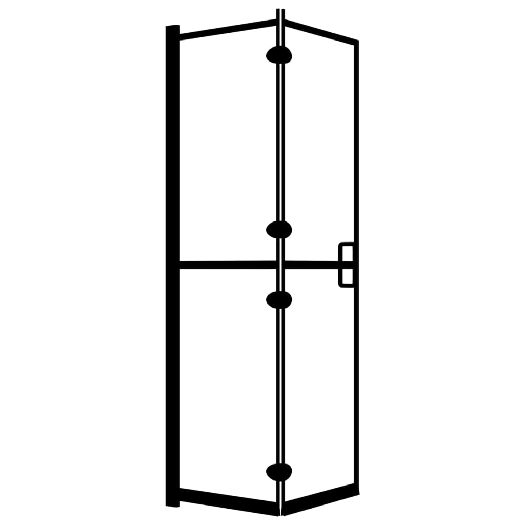 foldbar brusekabine 80x140 cm sikkerhedsglas sort