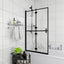 foldbar brusekabine 80x140 cm sikkerhedsglas sort