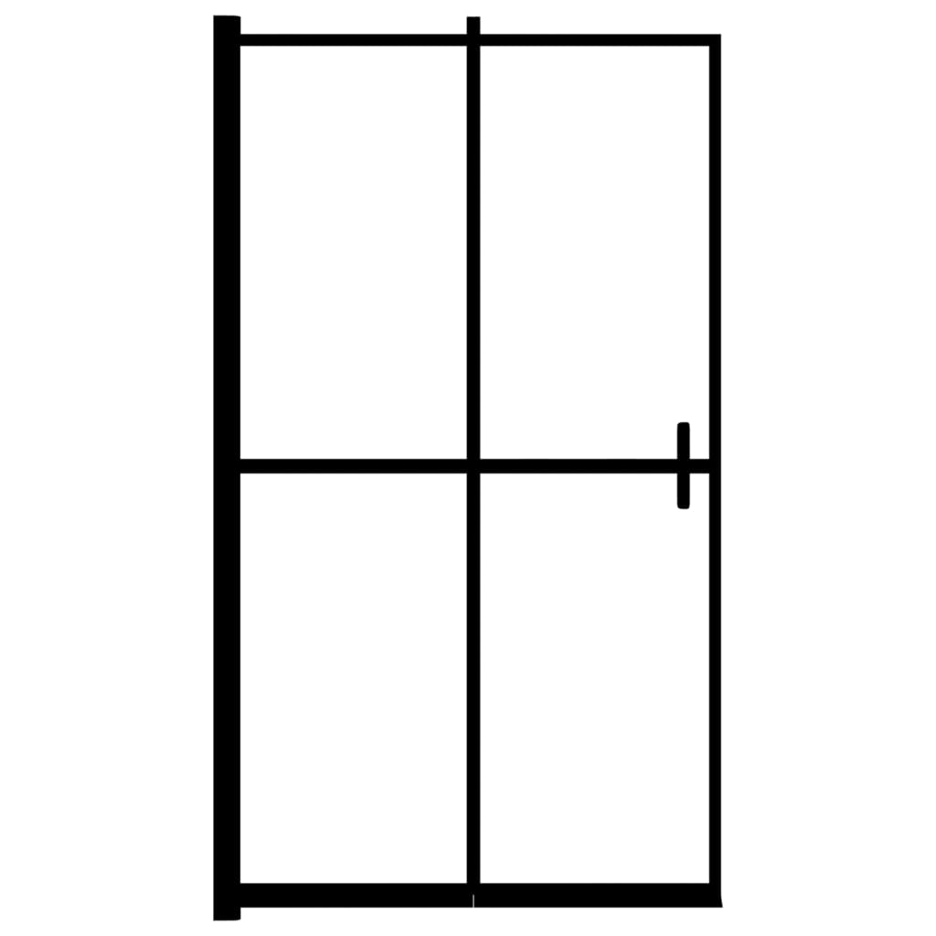 foldbar brusekabine 80x140 cm sikkerhedsglas sort