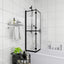 foldbar brusekabine 80x140 cm sikkerhedsglas sort