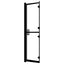 foldbar brusekabine 100x140 cm sikkerhedsglas sort